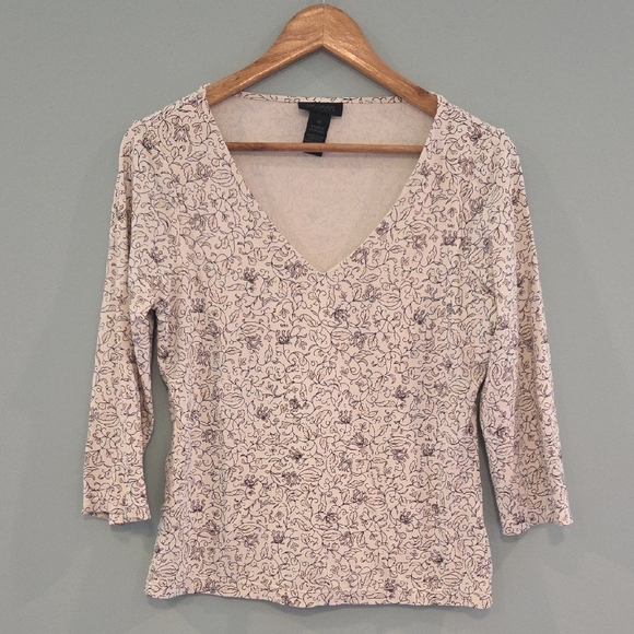 The Limited Cream Floral Blouse Size Medium - Picture 1 of 7